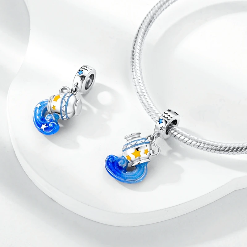 925 Silber Anhänger 12 Sternzeichen Konstellation Charms Passend für Original Armband Halskette Damen Schmuck Geburtstagsgeschenke – Detail 5
