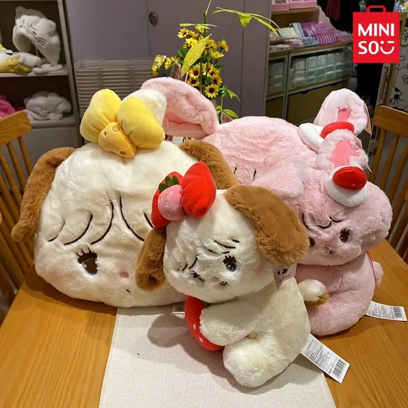 

Мягкая кукла Miniso Mikko Mian с изображением клубники, туанок, кролика, суфле, щенка, сидящей куклы, украшение комнаты для девушек
