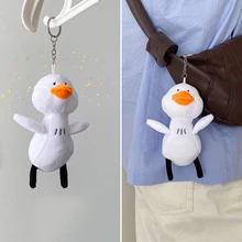 

1Pcs Plush Keychain Cute White Duck Animal Plush Doll Pendant Keychain Ring Key Holder Bag Decor Kids Playmate Valentine Gift
