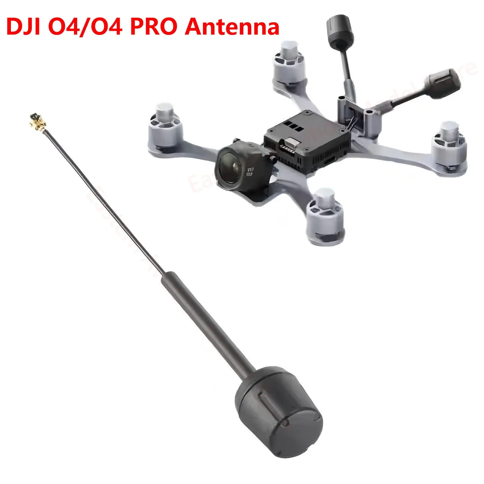 Antenne DJI 04 2.4G omnidirectionnelle montrant le design et le connecteur I-PEX