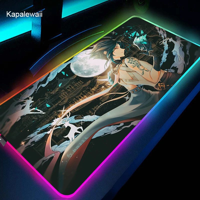 Large Size 400*900mm Xxl Genshin Impact Xiao Mouse Pad Gamer Anime Desk