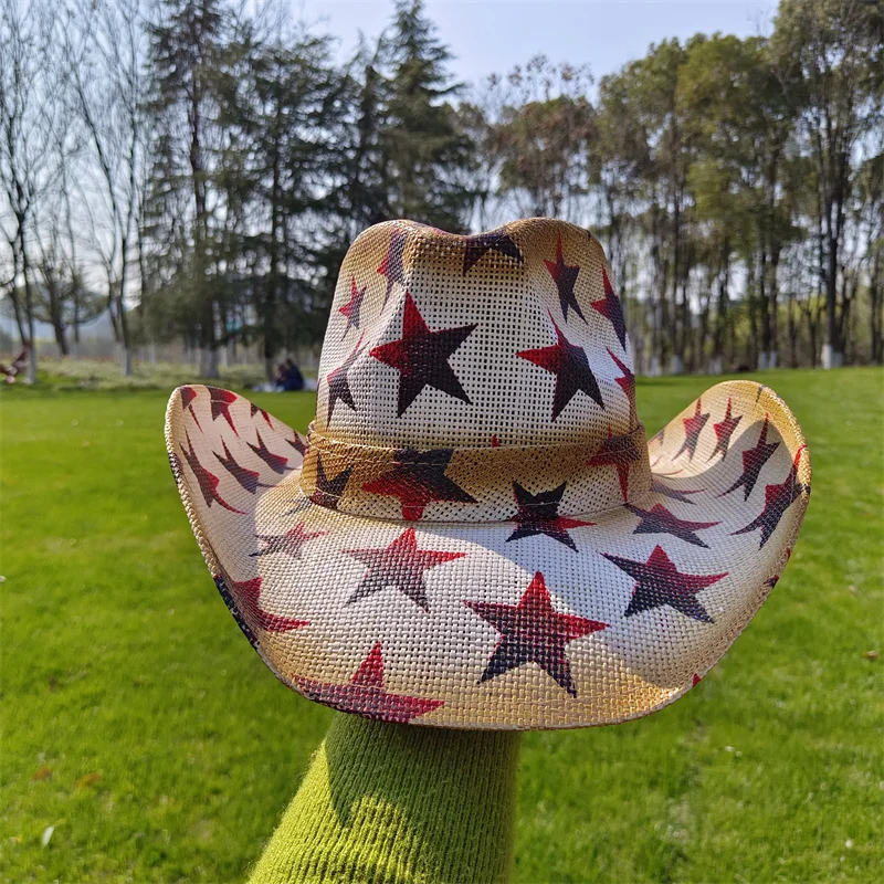 Verdickter Western-Cowboyhut, Vintage-Aufkleber, Strohhut, 2024, neuer Herren- und Damen-Jazz, großer Cowboyhut, Strohhut, Sonnenhut, Sommer – Detail 21