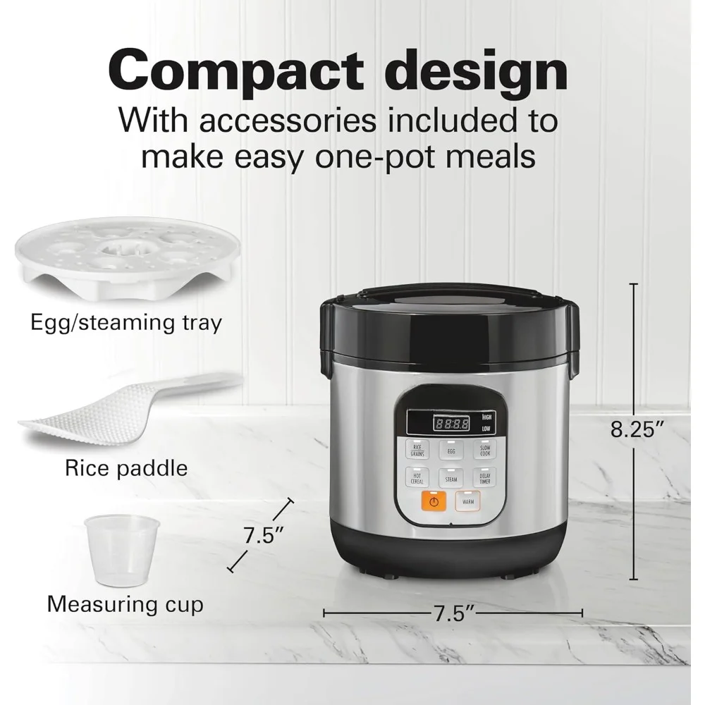 Rice Cookers, Digital Programmable Rice Cooker & Food Steamer, with Slow Hard-Boiled Egg Functions, Cookers