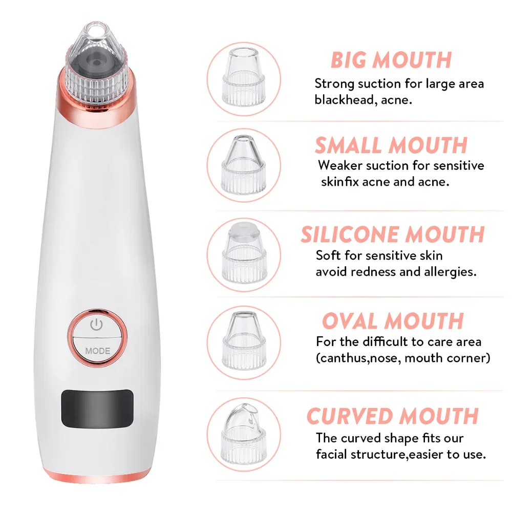 Portable Electric Vacuum Blackhead Remove USB Rechargeable Nose Strip Machine Acne Remover Cleaning Instrument Inhalation Device