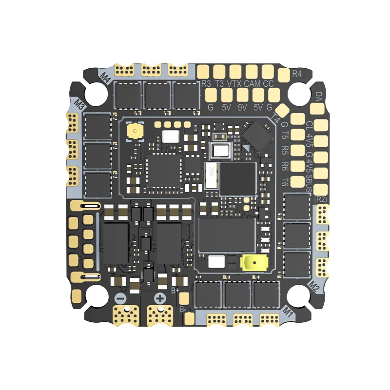 Détail du châssis CNC du drone FPV Micro AIO V2 35A/40A, montrant la légèreté et la robustesse.