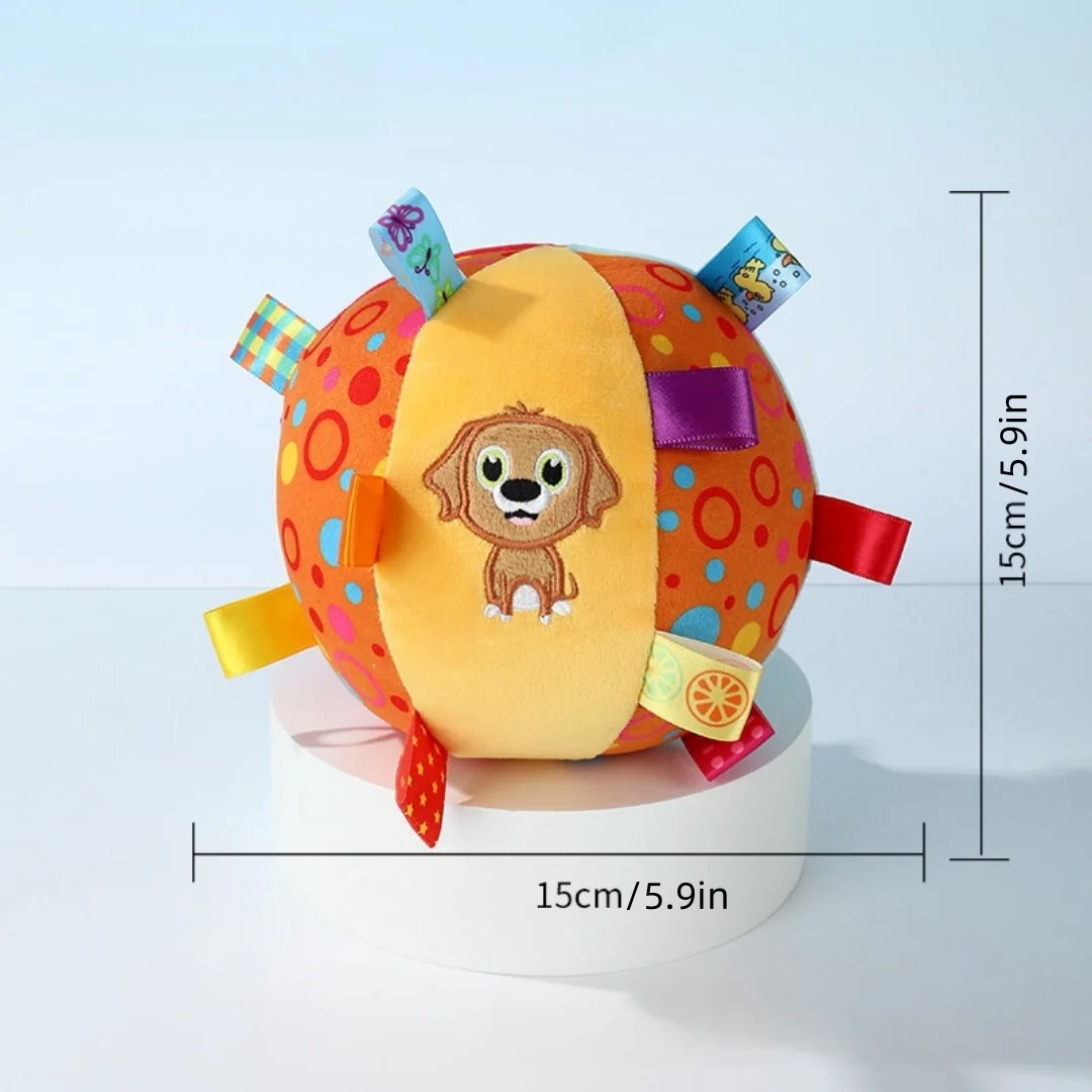 Plush Dog Vocal Toy Ball Funny Interactive Pet Toys with Bells Cleaning Tooth Chew Toy For Small Large Dogs Cats Puppy Plaything 2