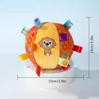 Plush Dog Vocal Toy Ball Funny Interactive Pet Toys with Bells Cleaning Tooth Chew Toy For Small Large Dogs Cats Puppy Plaything 2