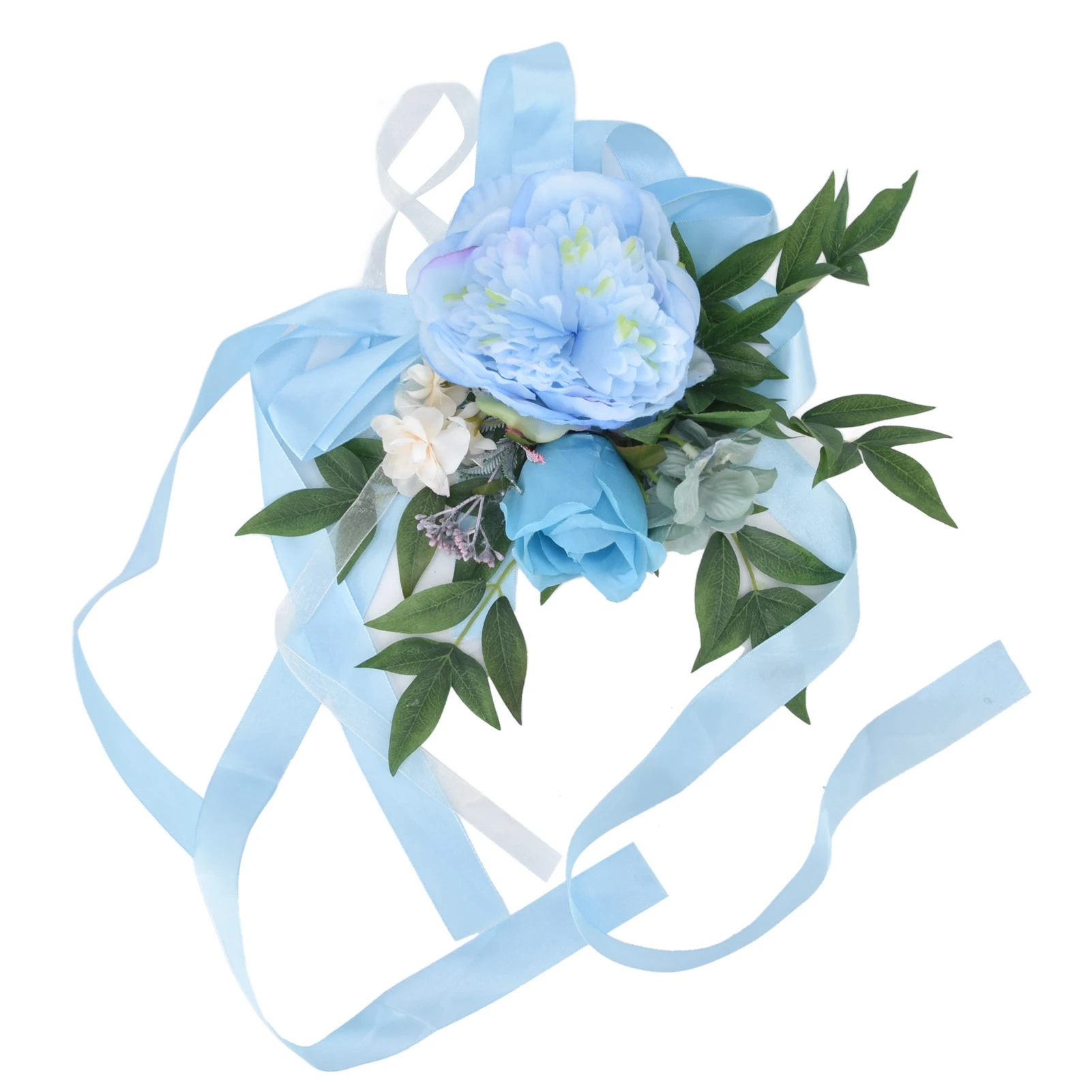 

Wedding Chair Back Flowers Artificial Prevent Fading Weddings Chair Decorations For Ceremony Party Photography Props