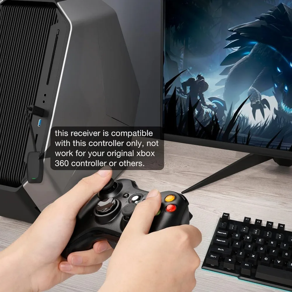 Xbox 360 Ʈѷ, 2.4GHz  е, PC  Ʈ,  7, 8, 10/11 ̽ƽ,   ܼ ׼, е