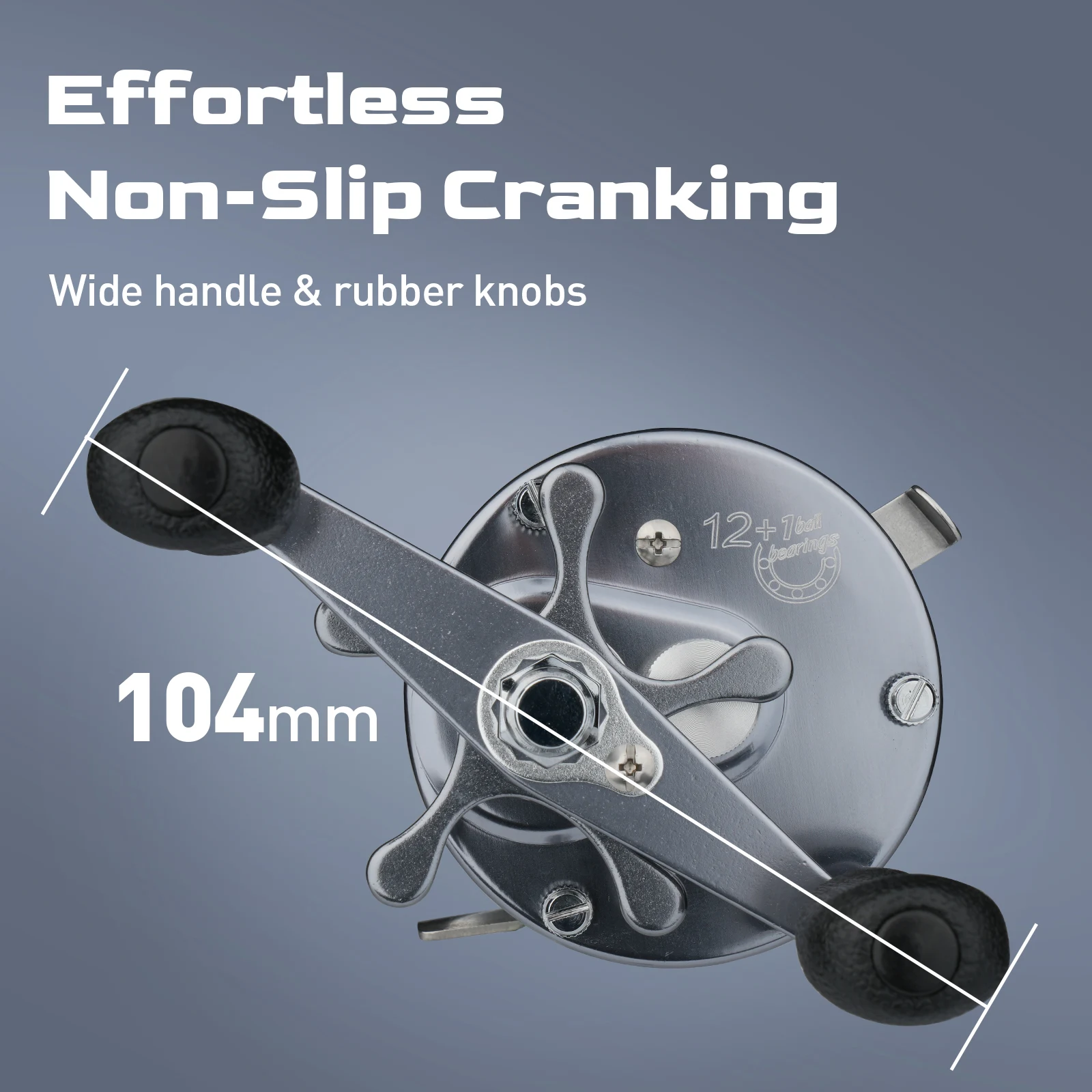 HANDING Flag Round Baitcasting Reel Aluminum Alloy Body Fishing Reels 13kg Max Drag 5.3:1 Gear Ratio 12 + 1 BB Reel for Pike fishing reel fishing tackle accessory