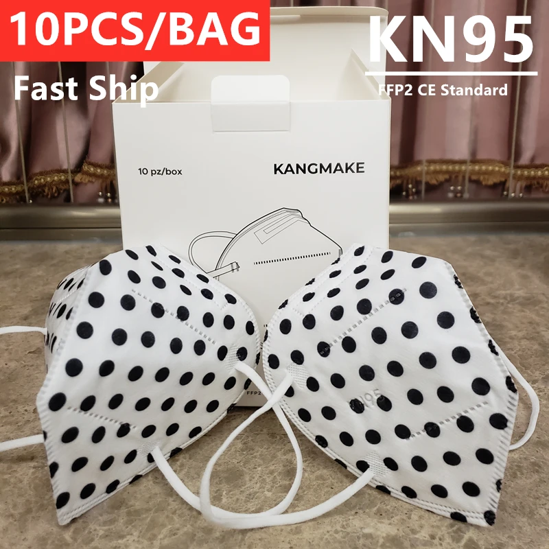 Maschera Per Il Viso Kn95 Indipendente Punto Nero Bianco Mascarillas Mаска Ffp2 Fpp2 Maschere Ffpp2 Terrkapje Mascherine Ffp2Mask Adutos Fp2