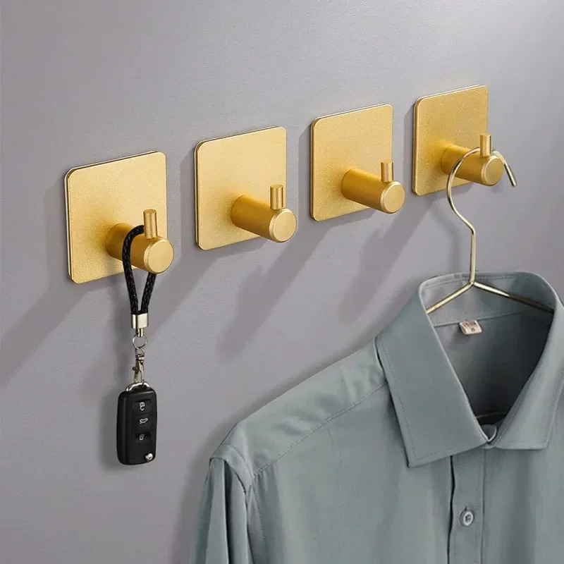 Adhesive Hooks Adhesive Wall Hooks Mounted Door Key Cloth Coat Bathroom Robe Hanger Kitchen Hardware Rack Shelf Bag Hook Organizer Hanging