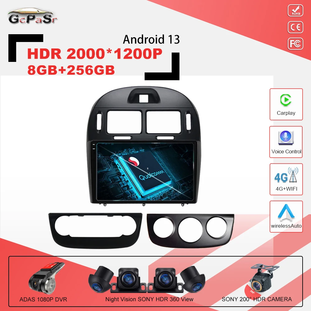 

Qualcomm Snapdragon Android 13 Car Radio Multimedia Player for KIA Cerato Foret 2017 GPS Navigation Built-in Carplay Auto BT WiF