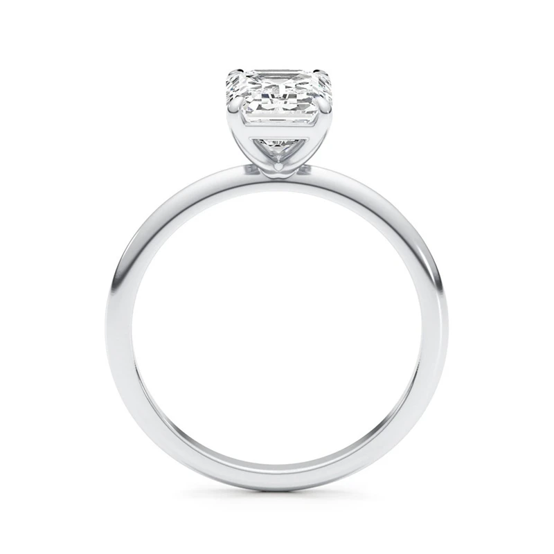 JY Jewelry 2.0CT Emerald Cut 8*6 Moissanite Ring Solitaire Vintage 14K Real Gold Jewelry Ring For Women Engagement Wedding Ring - Image 3