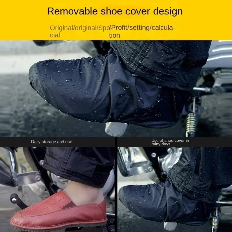 Motorcycle Raincoat Suit Men's Rainproof Thickening and Enlarged Riding Full Body Split Single Raincoat and Rain Pants Suit