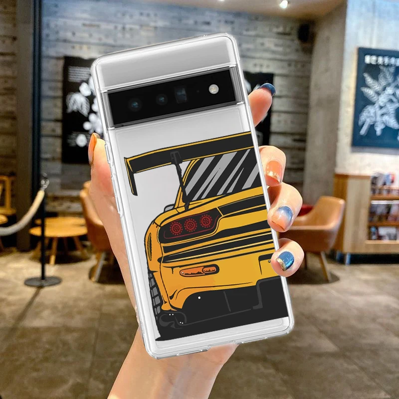 Japan JDM Sports Cars Comic Design Soft TPU Phone Case Cover
