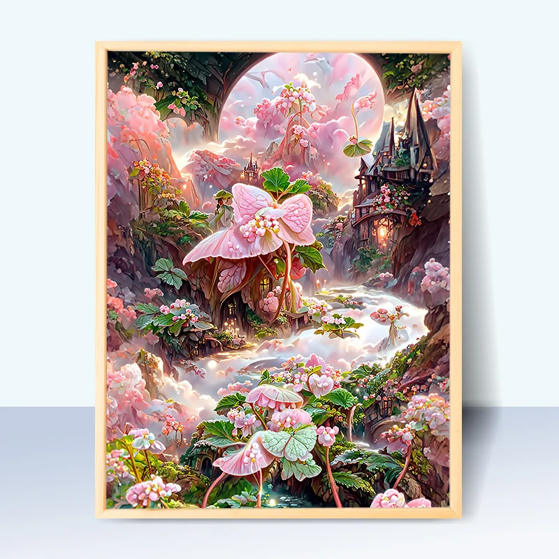 

149891 diy digital oil painting oil painting acrylic flower painting explosion hand-filled landscape painting
