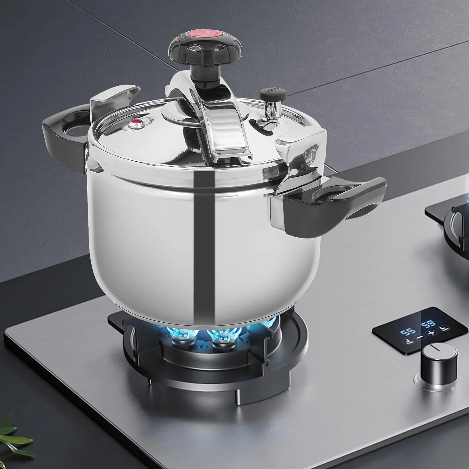 /6.35  Pot, Pressure Cooker, 201 Stainless Steel Pressure Pot, Suitable for Open Fire, Induction Stove, Electric Stove, and Gas 3