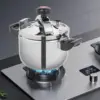 /6.35  Pot, Pressure Cooker, 201 Stainless Steel Pressure Pot, Suitable for Open Fire, Induction Stove, Electric Stove, and Gas 3