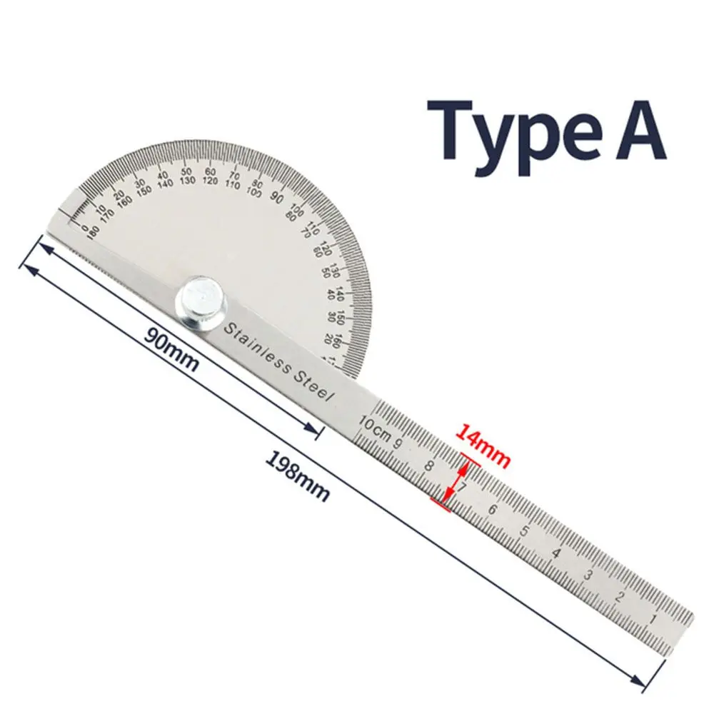 Angle Conveyor Stainless Steel Angle Meter Woodworking Tools Metal Finder Ruler Protractor