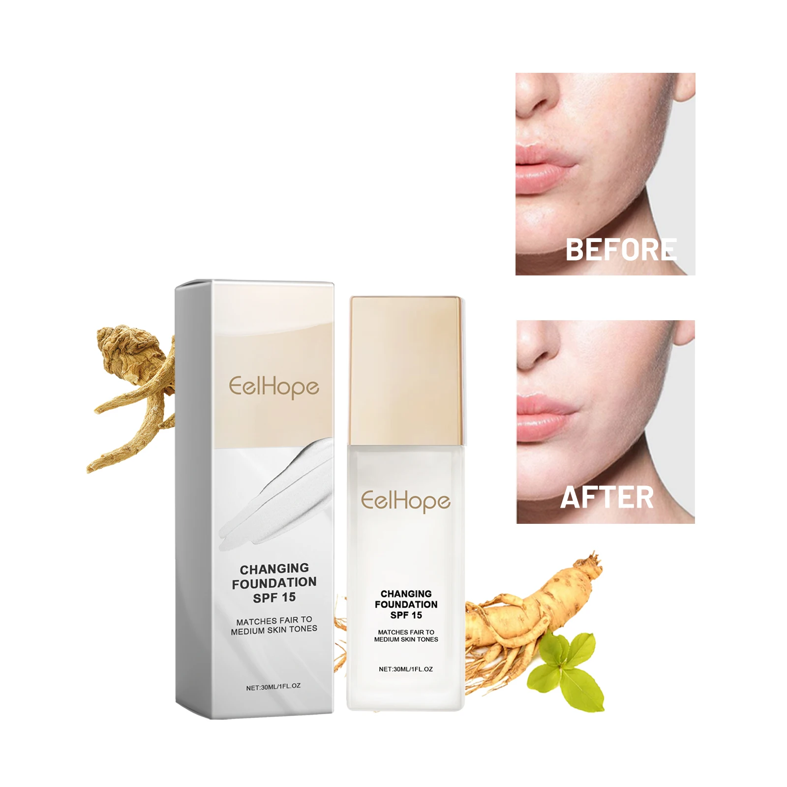 Makeup Base Face Liquid Natural Concealer Full Coverage Moisturizer Oil-control Sunscreen Waterproof Foundation Cream Cosmetics 3