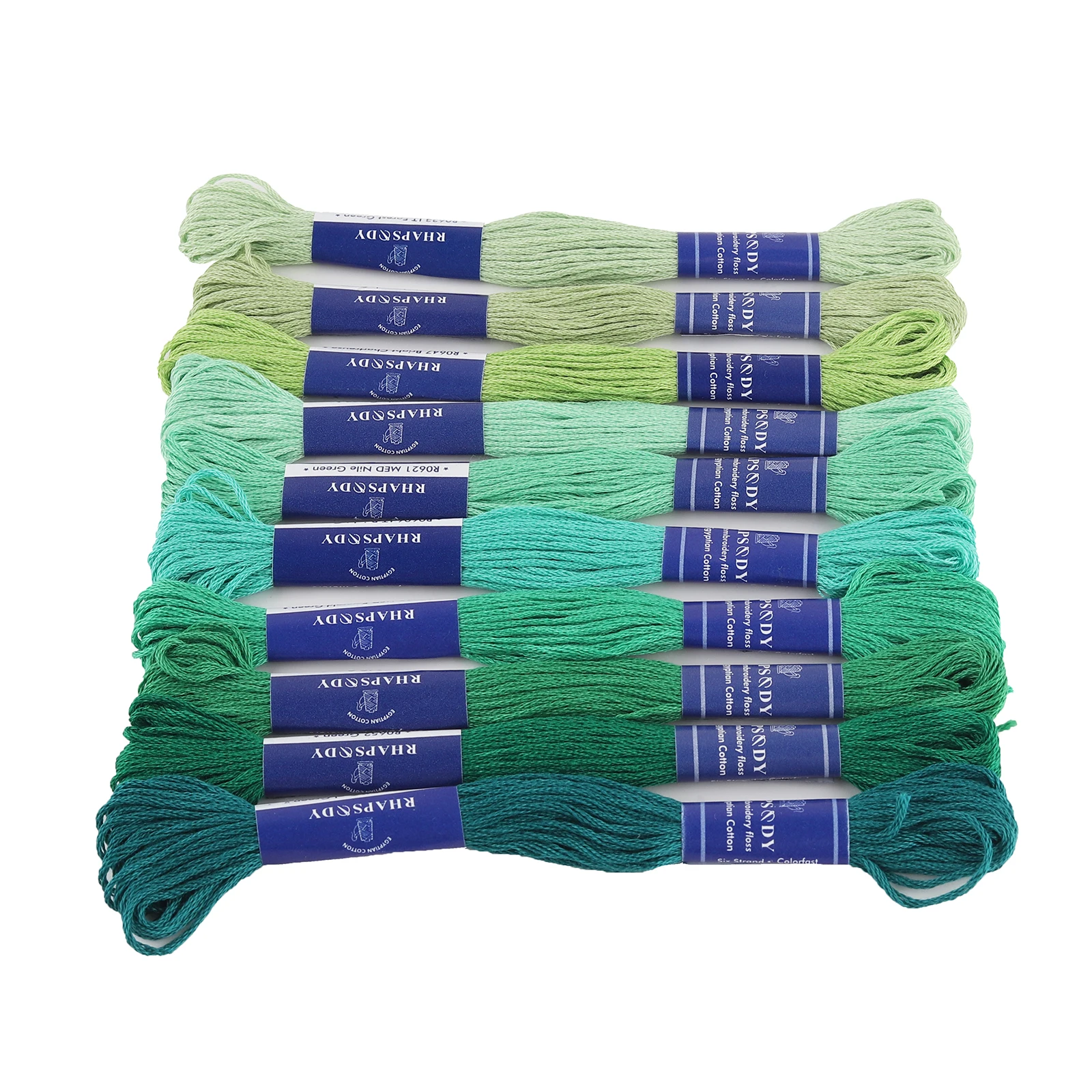 Premium Egyptian Cotton Embroidery Floss - 6 Strand, 8 Meters, Double Mercerized and Singed for Superior Cross Stitch and Sewing