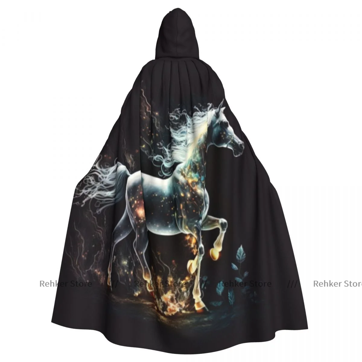 

Adult Vampire Cape Hooded Robe Galaxy Unicorn Halloween Cloak Full Length Cosplay