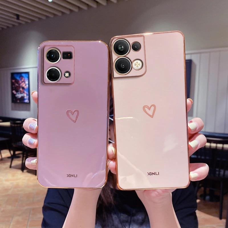 Luxurious Love Heart Design Phone Case – Elegant Protective Cover