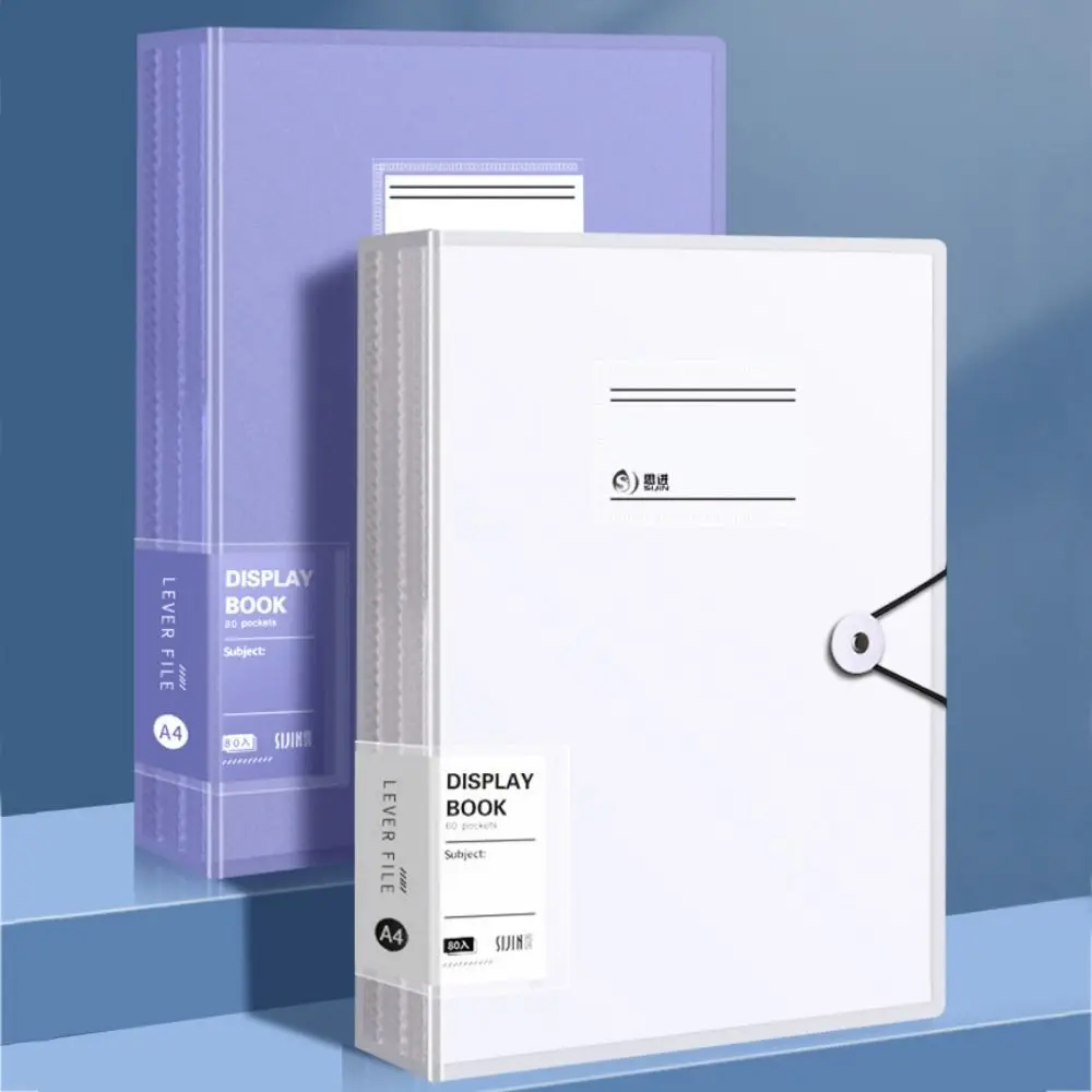 

Portable Storage Folders Receipt Holder Stationary Test Paper Loose Leaf Binder Documents Clip A4 File Folders Paper Organizer