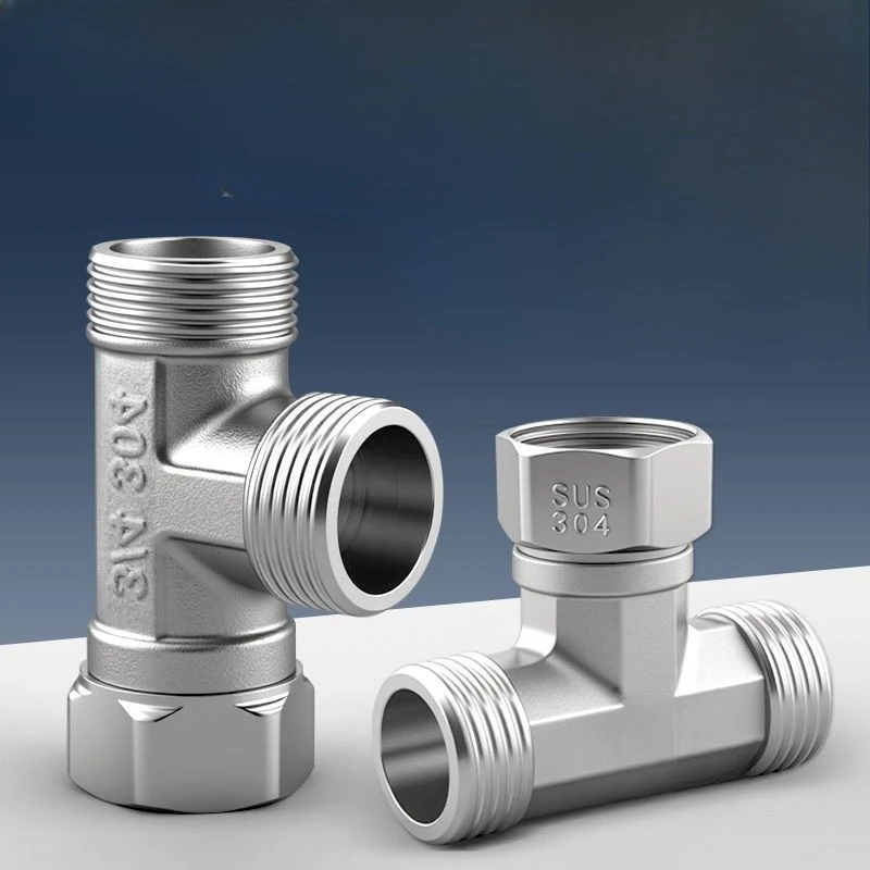 304 Stainless Steel 4，6 Points Live Connection Tee Diverter Internal ...