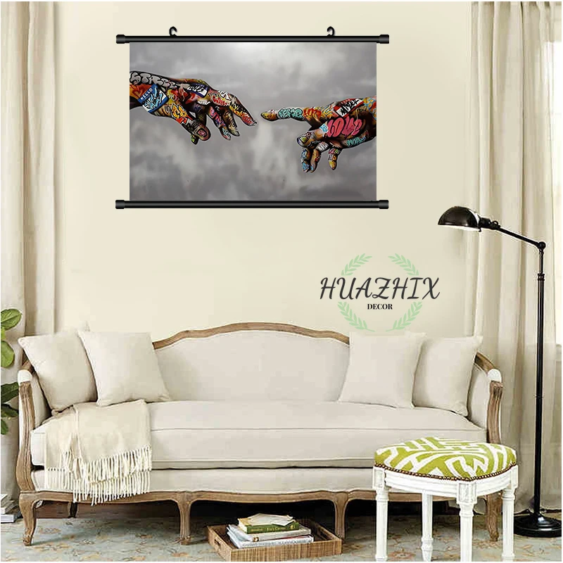 

Modern Graffiti Canvas Painting Scroll Painting Poster for Living Room Aesthetic Room Decor Wall Art Interior for Home Decor
