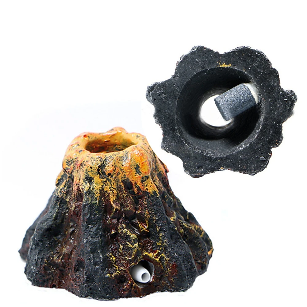 Aquarium Volcano Shape Air Bubble Stone Oxygen Pump Fish Tank Ornament