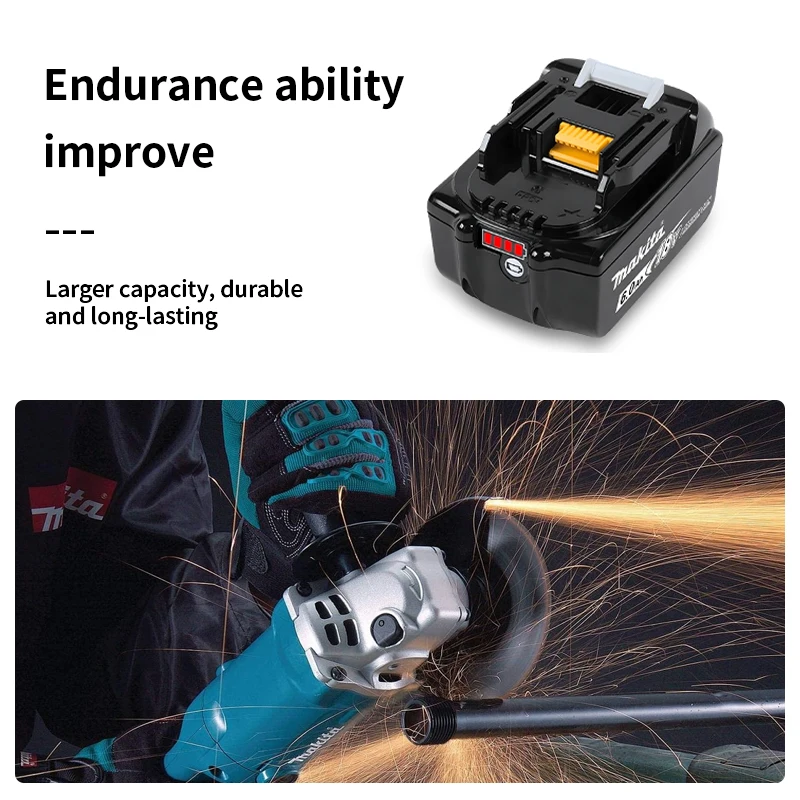 Makita Original packaging18V 6000mAh rechargeable power tool battery, replace lithium-ion LED LXT BL1860B BL1860 BL1850makita18V 4