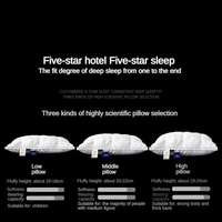 95% Goose Down Pillow White Cotton PillowCover Rectangle Bedroom Sleep 5-Star Hotel Pillow Low-Mid-high Pillows for Sleeping 2