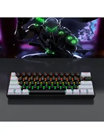 60% Wired Gaming Mechanical Keyboard RGB Backlit Ultra Compact Mini Layout for PC/Mac Gamers And Typists Easy Travel Design 2