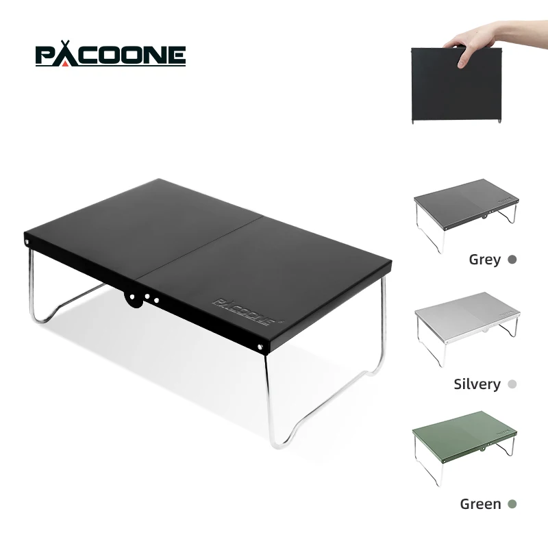 PACOONE складной стол для кемпинга, ультралегкие столы, походный алюминиевый стол, портативный мини-кофейный маленький походный стол для пикника, барбекю