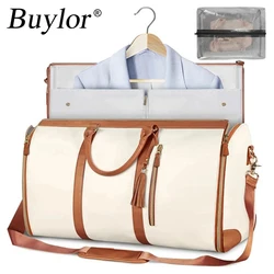 Buylor Foldable Suitbag Waterproof Clothes Totes Large Capacity Travel Duffle Bags Women's Handbag Outdoor Fitness Bags Gym Bag