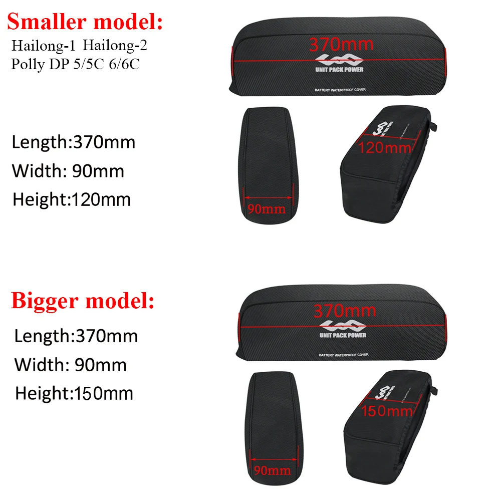 Waterproof Battery Cover - 1680D Oxford Cloth Anti-Mud Bag For E-Bike/Scooter Batteries (15.7x4.7x3.5 In) 2 thumbnail image