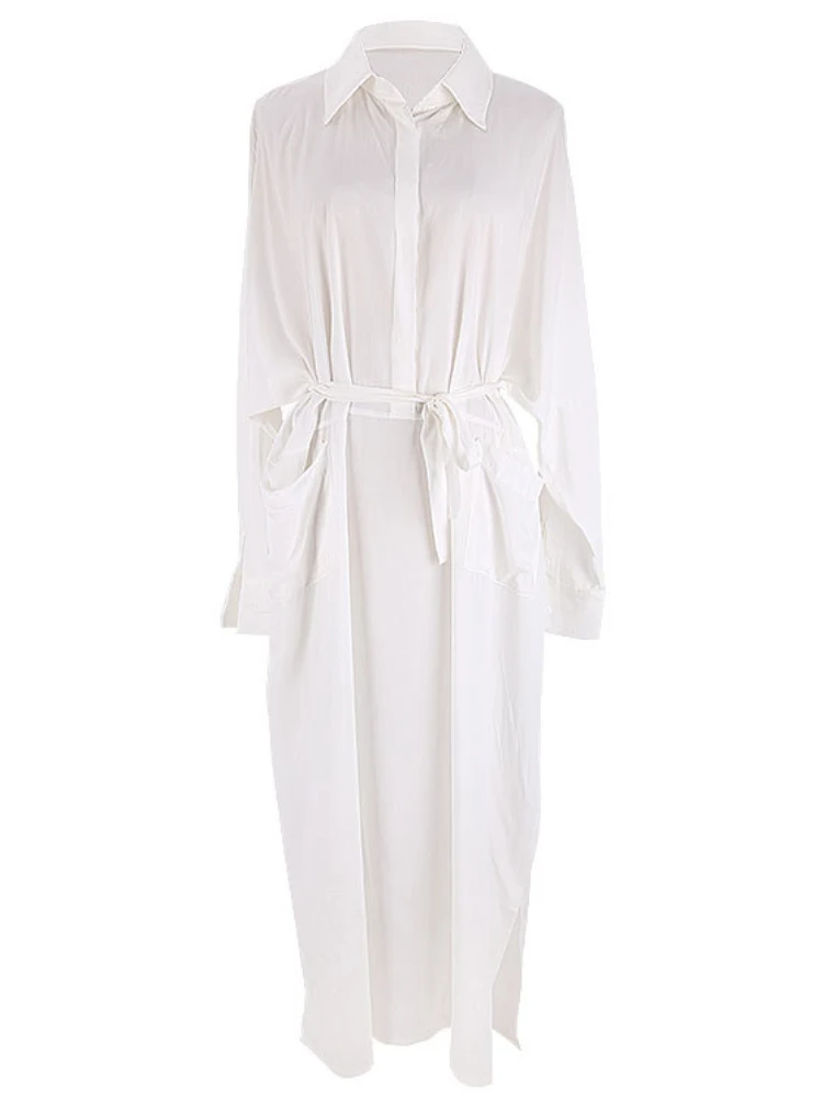 Swimsuit Cover Up White Maxi Beach Dresses Kaftan Kimono Elegant Pocket Loose Summer Tunic Beachwear Bathing Suits