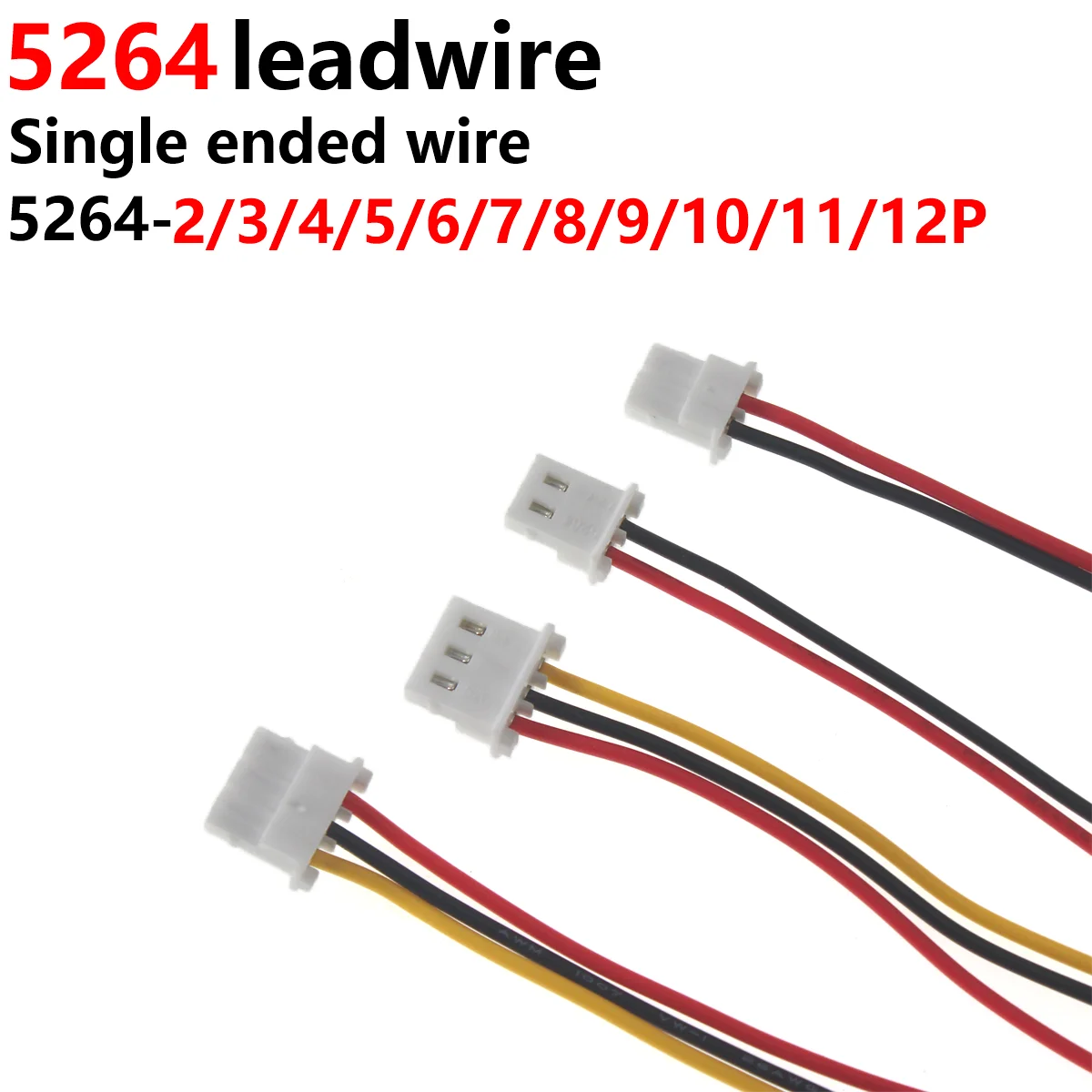 20/10PCS 5264 터미널 라인 간격 2.5mm 전자 와이어 26awg 단일 헤드 연..