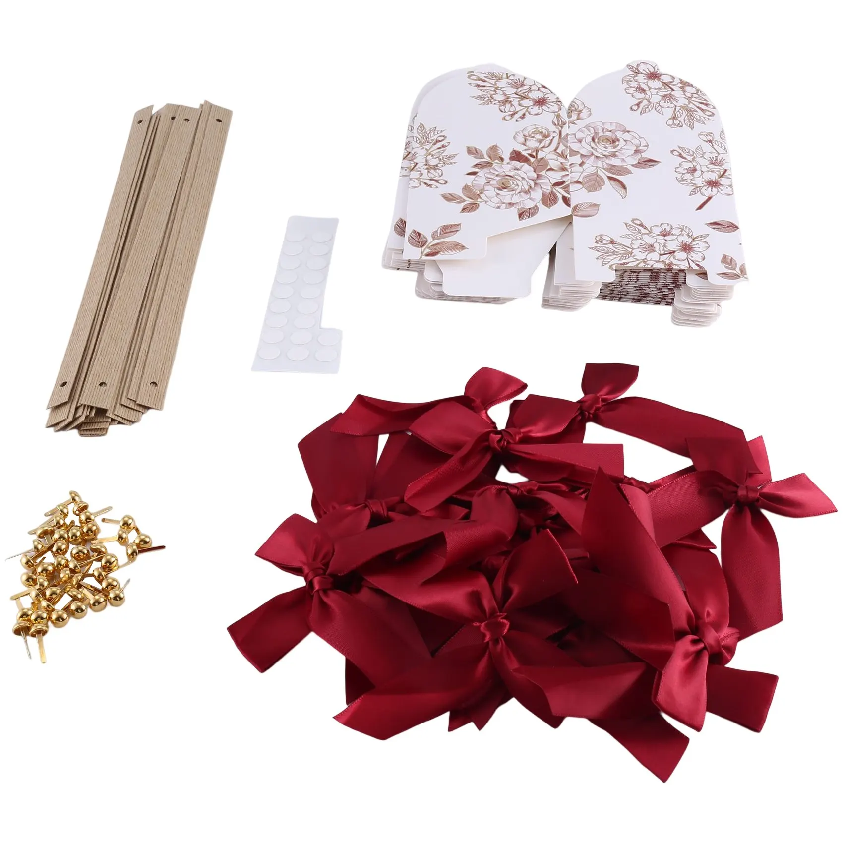 

20 шт., свадебные коробки для конфет, с лентами