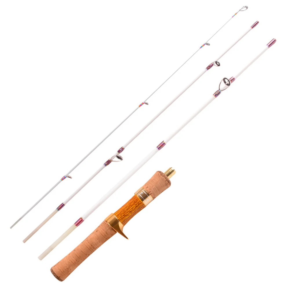 Ejection Fishing Rod Four-Section Portable Travel Stream Fiberglass Trout Rod XUL Super Soft and Ultra Light Fishing Pole