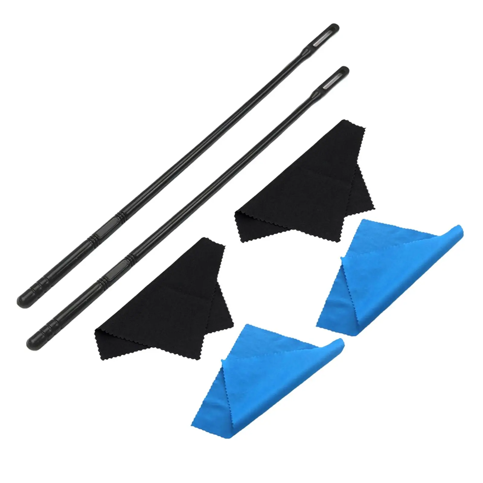 Flute Maintenance Tools Flute Cleaning Rod with 4Pcs Cleaning Cloth Flute Supplies Swabs Lightweight Dust Woodwind Cleaner