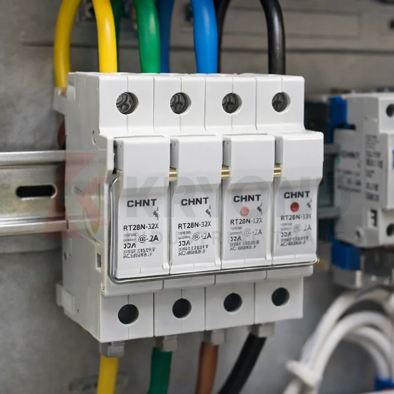 CHINT RT28N-32X 퓨즈 베이스 1P 2P 3P DIN 레일 타입 상태 표시기 포함 저전압 산업용 전기 배전용