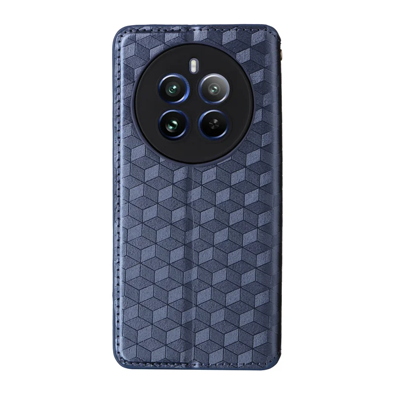 For Realme 12 Pro Plus Magnetic Card Flip Leather Stand stereoscopic lines Phone Protective Case For Realme 12 Pro+ Plus 5G Case