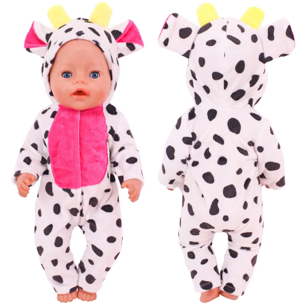 Elephant One-piece Suit Animal Shaped Plush Clothes For 18 inch American & 43 Cm Baby New Born Dolls Clothes,Our Generation Toys 5