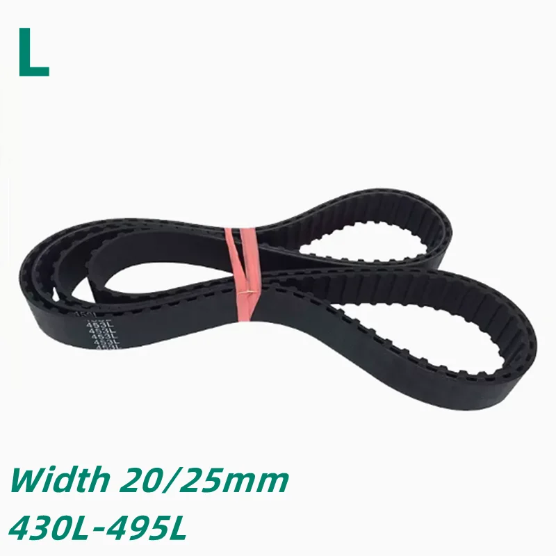 

L Rubber Timing Belt 430/431/435/439/442/446/450/454/455/457/458/461/465/472/476/480-495L Width 20/25mm Rubber Synchronous Belt