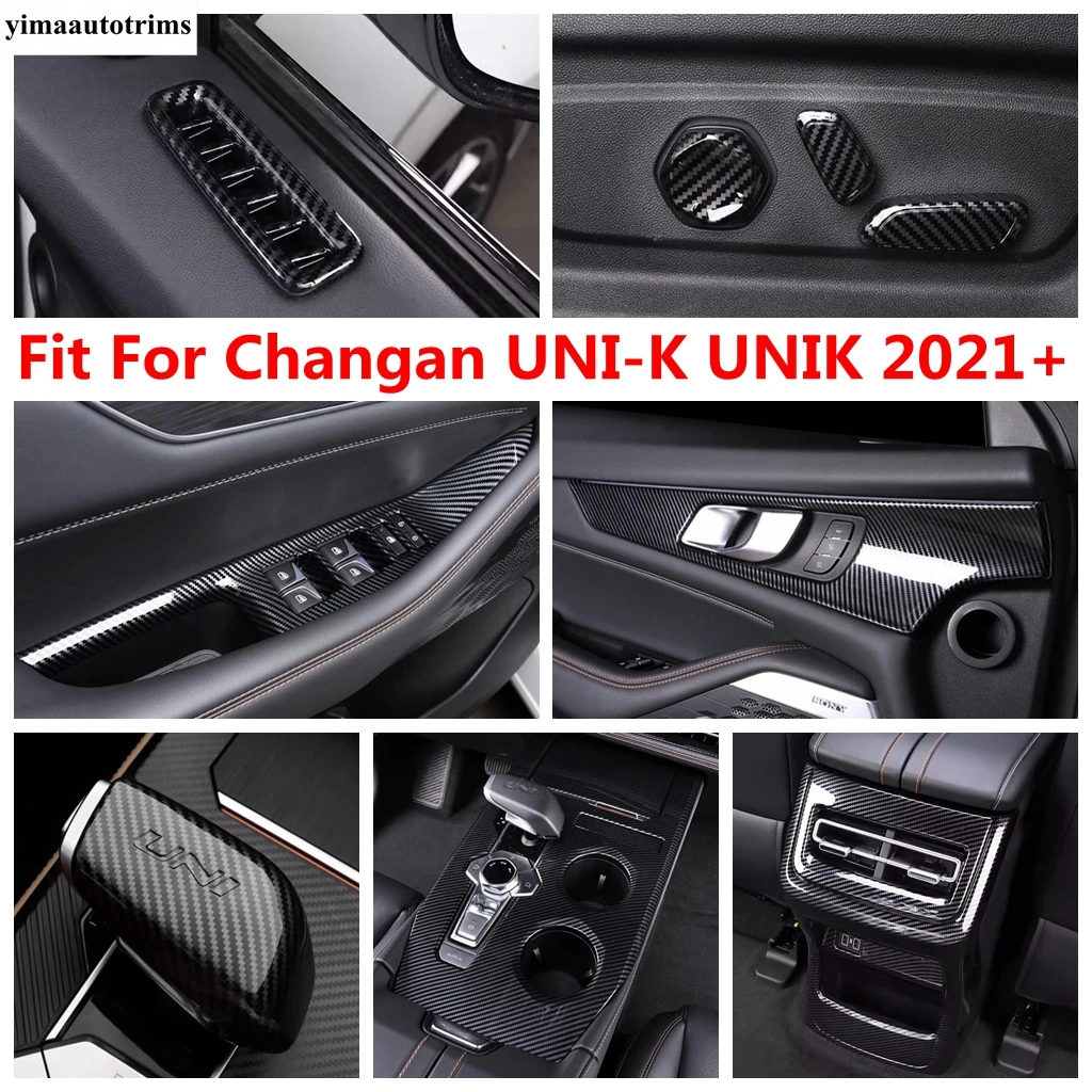 

Rear Box Air Frame / Gear Panel / Shift Head Knob / Window Lift Cover Trim For Changan UNI-K UNIK 2021 - 2023 ABS Accessories