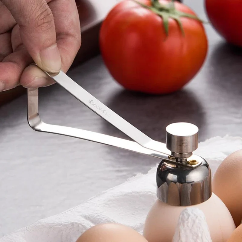 Practical Metal Egg Scissors Egg Topper Cutter Shell Opener Stainless Steel Boiled Raw Open Creative Kitchen Tools Set egg shell opener egg opener egg shell scissors