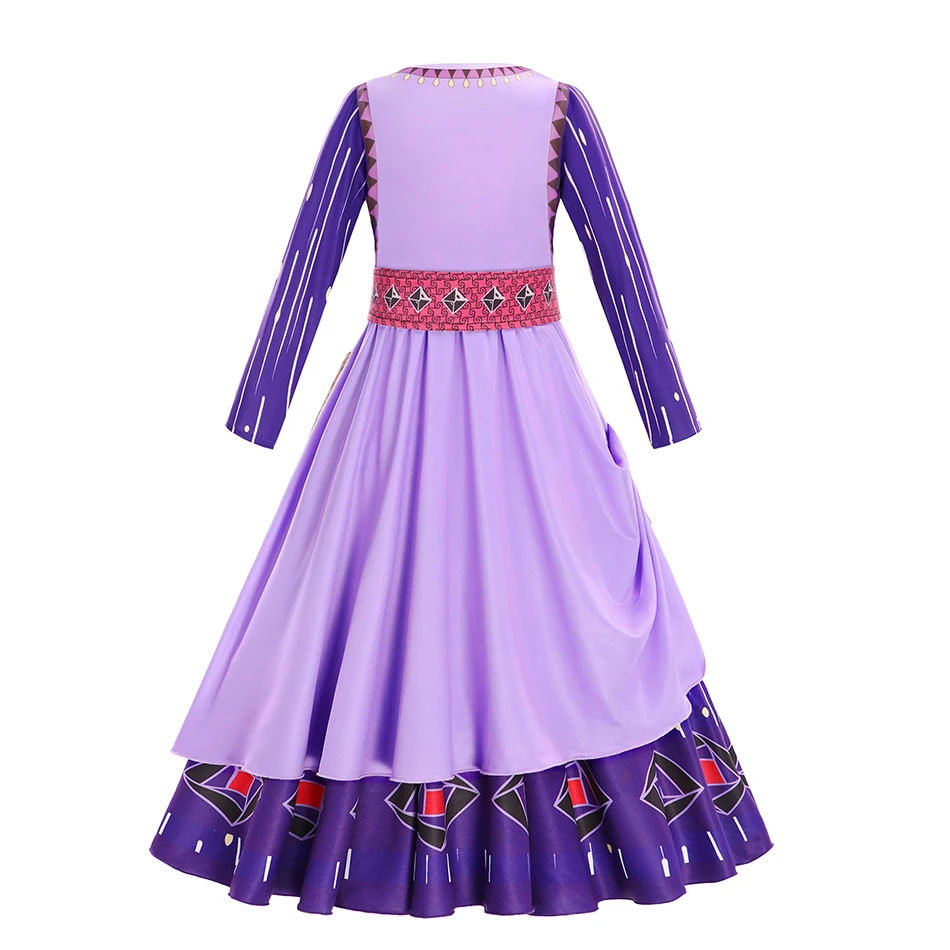 6-12years Kids Girls 2023 Disney Wish Asha Costume Halloween Princess  Dresses Cosplay Party Fancy Dress Up Gifts